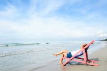 Relaxing on the beach